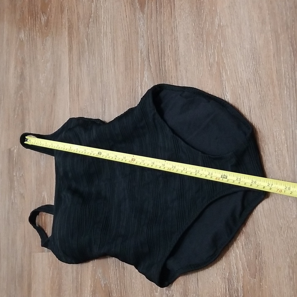 (14) Gottex Ribbed One Piece Swimsuit Beach Vacation Resortwear Coastal Tropical - Picture 3 of 10